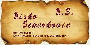 Miško Šeperković vizit kartica